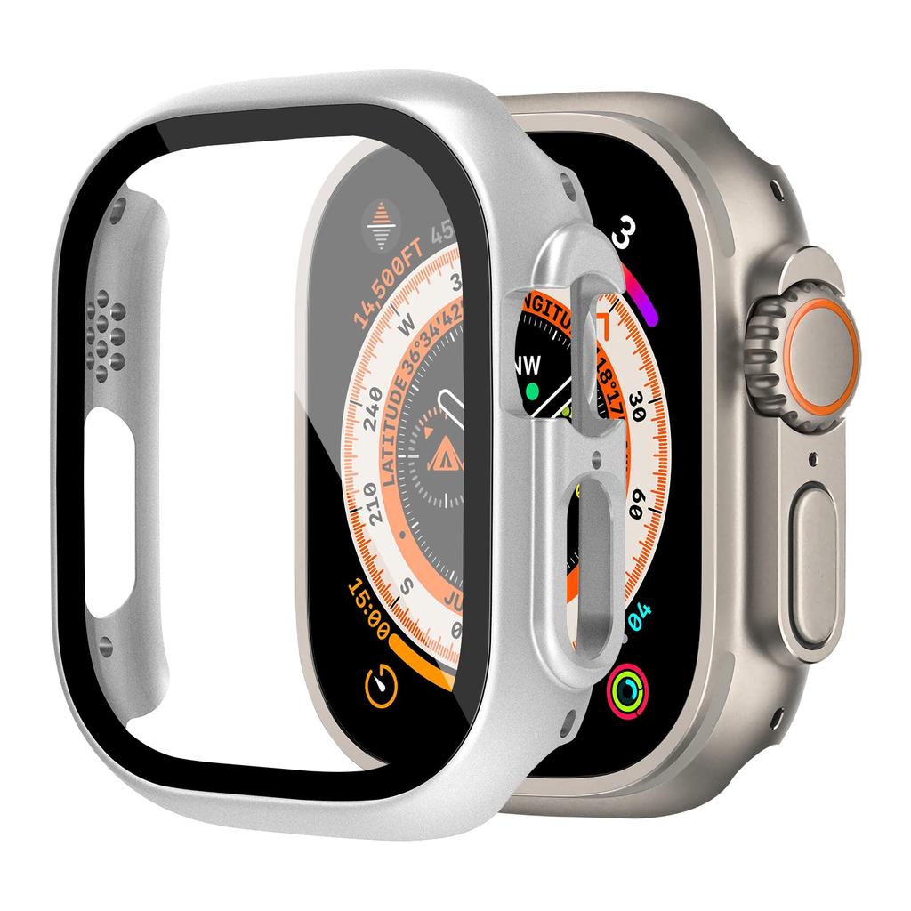 Glass+case For Apple Watch Ultra 2 3 49mm smartwatch PC Bumper+Screen Protector Tempered Cover iwatch series band Accessories