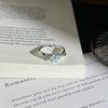 Summer New Glacier‑Blue Gradient Butterfly Flower Light‑Luxury Temperament Open Ring Niche Unique Design Adjustable Index Finger Trend Jewelry
