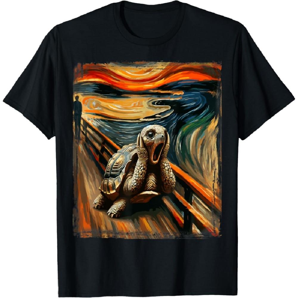 

Artsy Scream Shirt for Tortoise Lovers _ Artistic Tortoise T-Shirt S