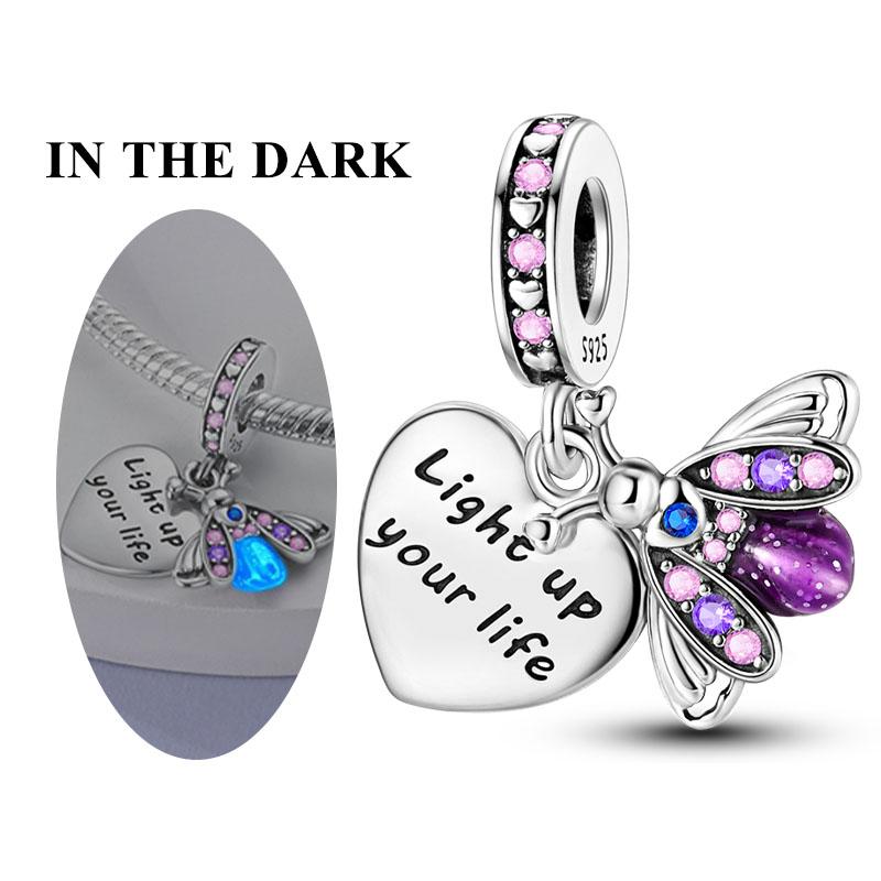 Pink Charms Original Copper Heart Bow Perfume Bottle Charms Beads Pendants Fit Bracelet Diy Women Jewelry Making