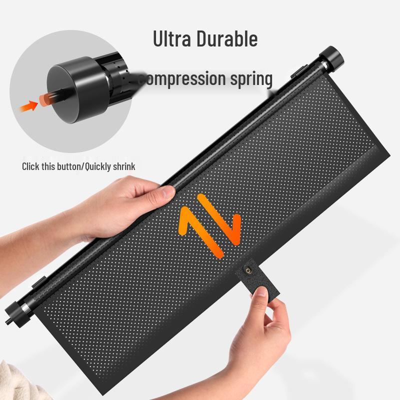 Parasolar retractabil cu rulou pentru geamul mașinii