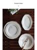 French Retro Lily of the Valley Tableware Set: Ceramic Dinner Plates, Rice Bowls, Steamed Fish Plates, and Household Dish Set.