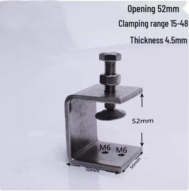 C304 Tiger Claw U-Shaped Stainless Steel Pipe Clamp