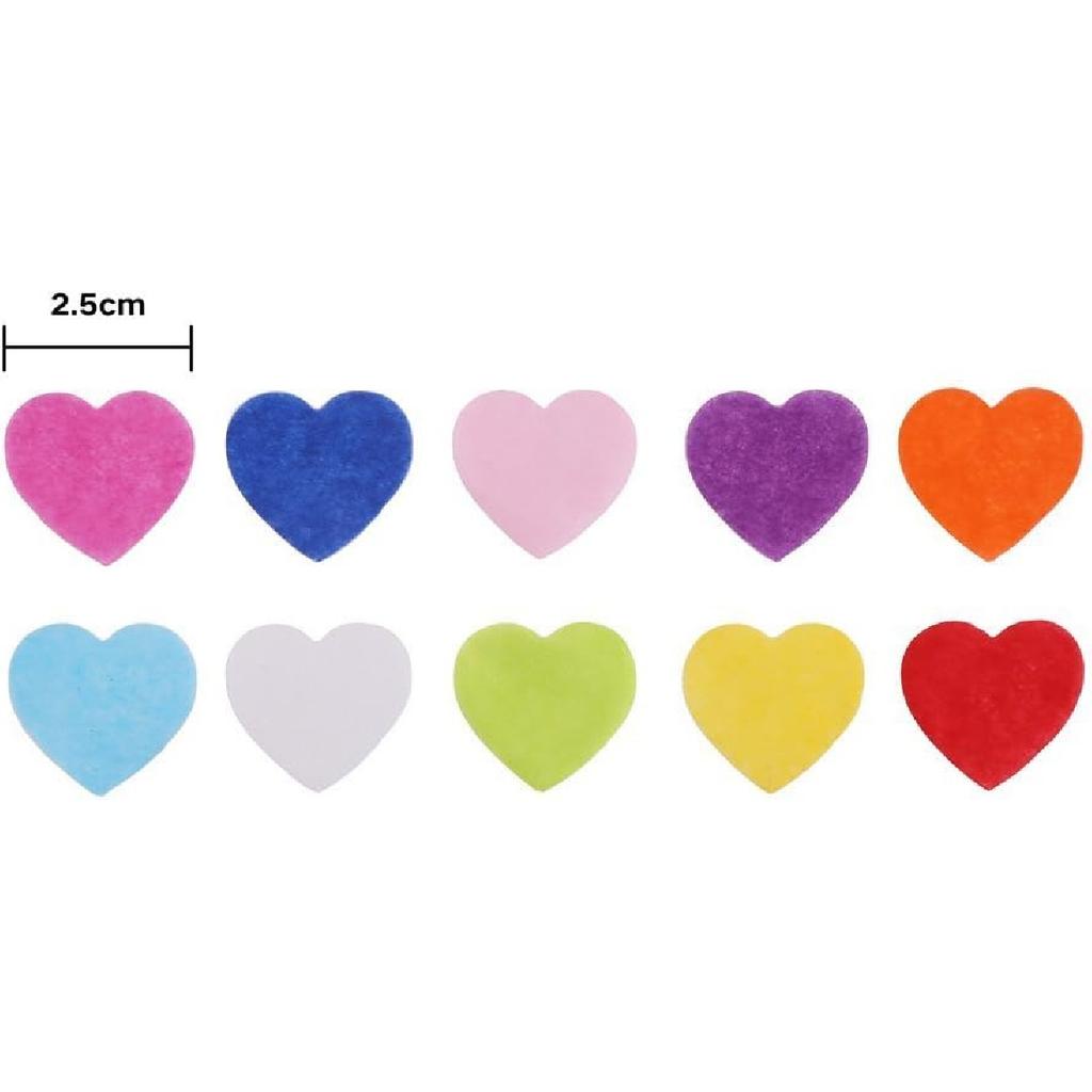 DECORA 1 Inch Multicolor Hearts Paper Confetti for Wedding St. Valentine's Day Decorations