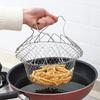 Multi-Functional Stainless Steel Folding Frying & Draining Basket