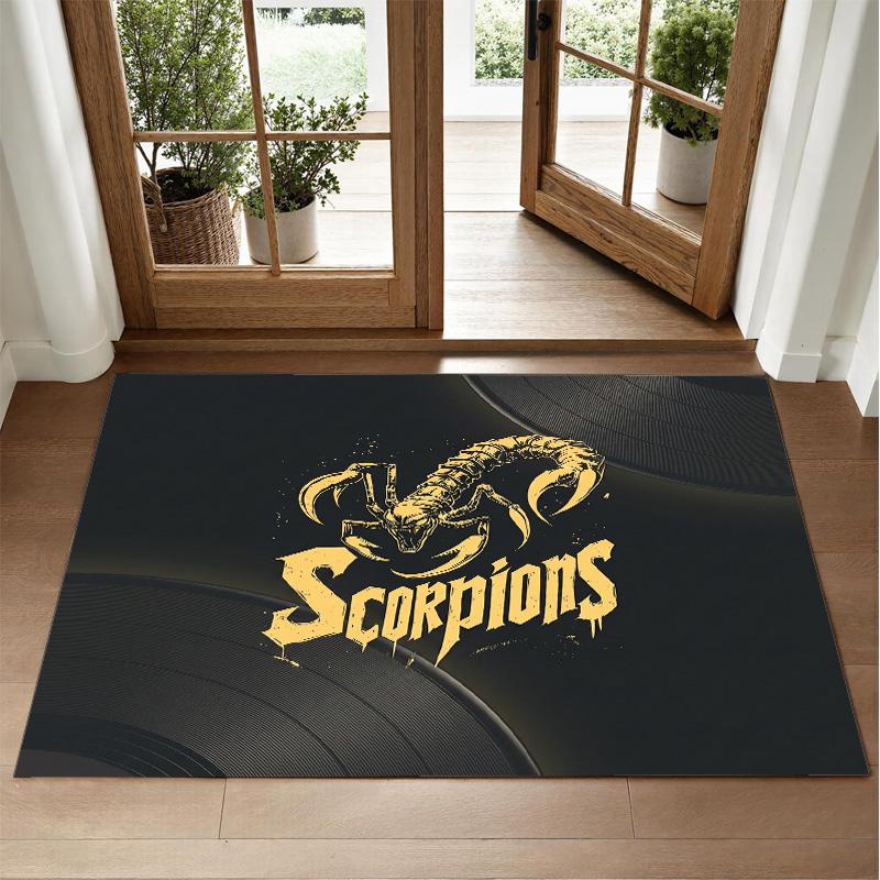 Scorpions Design Crystal Velvet Rug Soft Decorative Mat for Bedroom Entrance