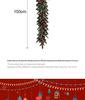 2025 Christmas Encrypted Rattan Wreath Hanging Ornaments for Door & Wall with Snow Scene Decor