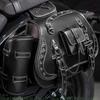 1 Pair Motorcycle Tool Bag Retro Punk Saddlebag Waterproof PU Side Bag Travel Luggage Bag Over Saddlebag