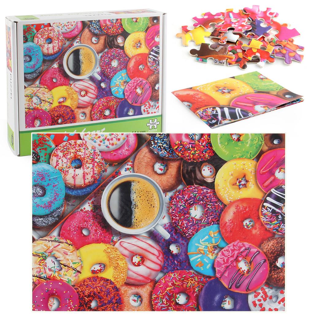 1000 Pieces Puzzle Donuts Colorful Desserts Personalized Thickened Paper Puzzle Factory