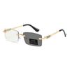 New Photochromic Color Changing Reading Glasses Fashionable Business Cut Edge Frameless Design XJC3006