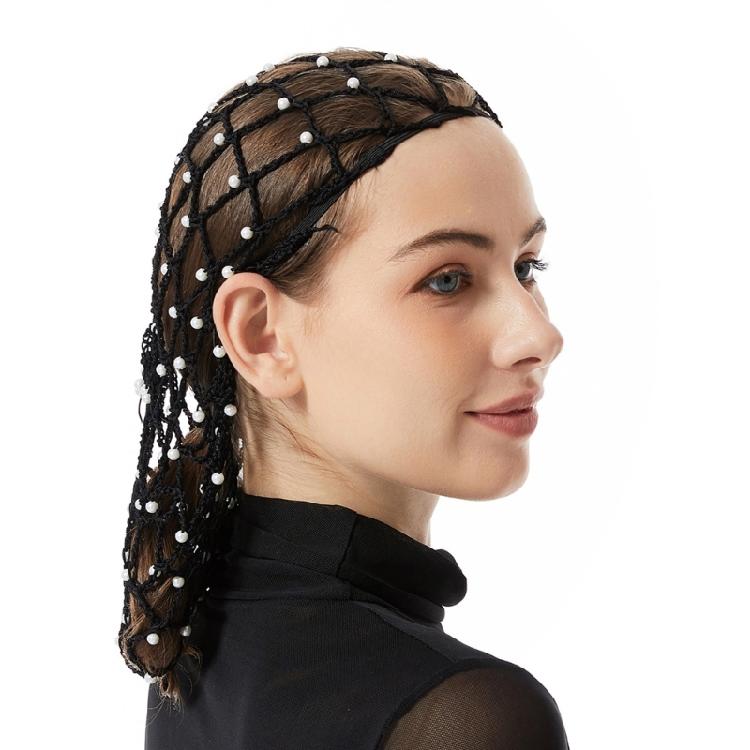 Modische gehäkelte Haarnetze aus Seide für Damen mit eleganten Perlenverzierungen Turbanhut für besondere Anlässe