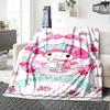 Melody Floral Fantasy Flannel Blanket Super Soft Warm Cozy Blanket For Sofa Bed Office Travel Allseason Home Decor Gift