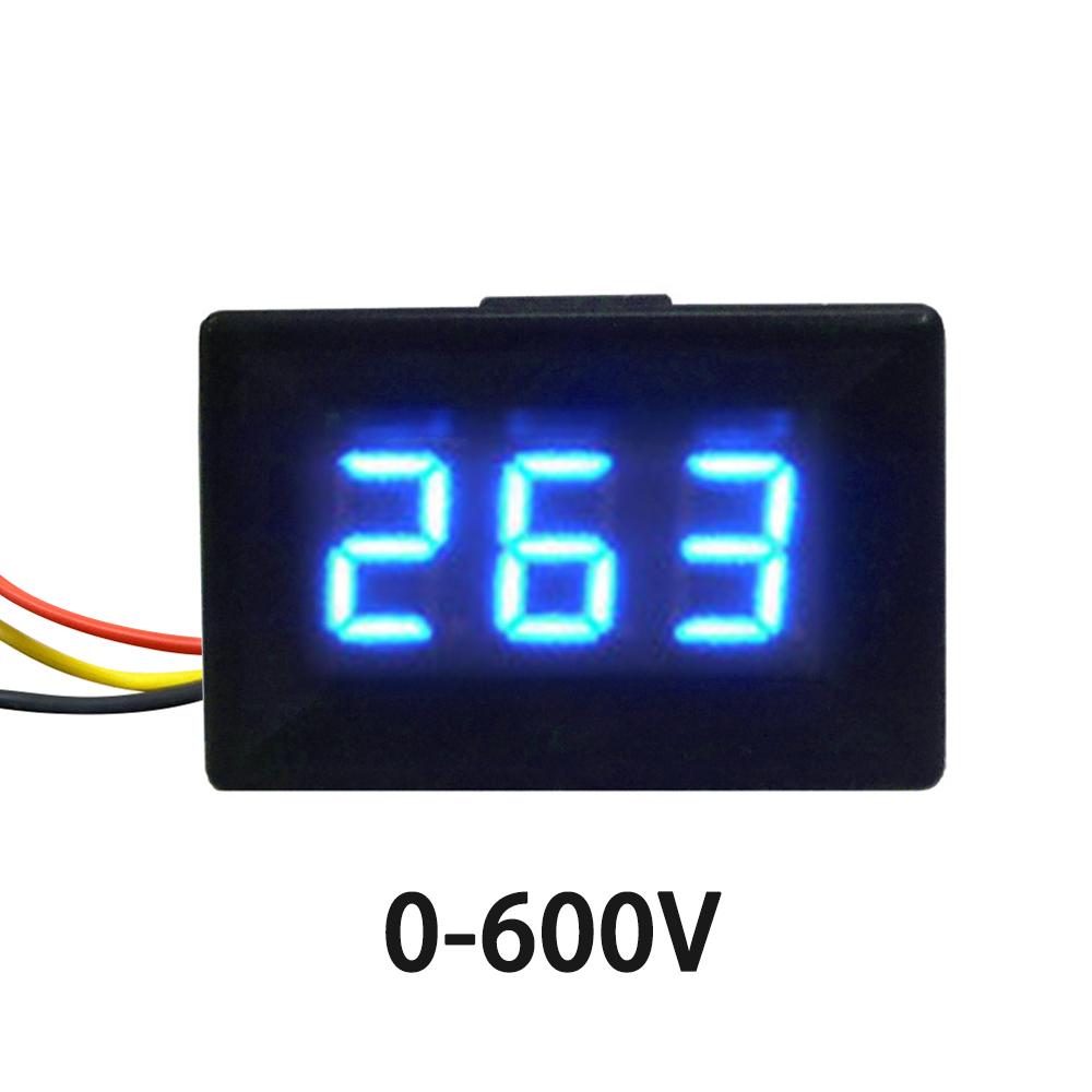 0.36'' DC 0-300V 0-600V 3 Wires Digital Voltmeter Calibrate Reading 0.36 Inch Red Green Blue LED Display Voltage Meter