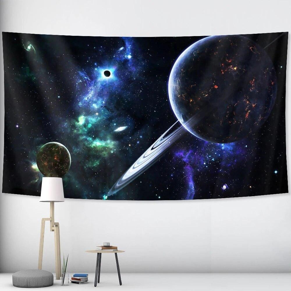 Starry Sky Wall Hanging Psychedelic Scene Mandala Witchcraft Tapestry Hippie Bohemian Decorative Tapestry Yoga Mat Mattress