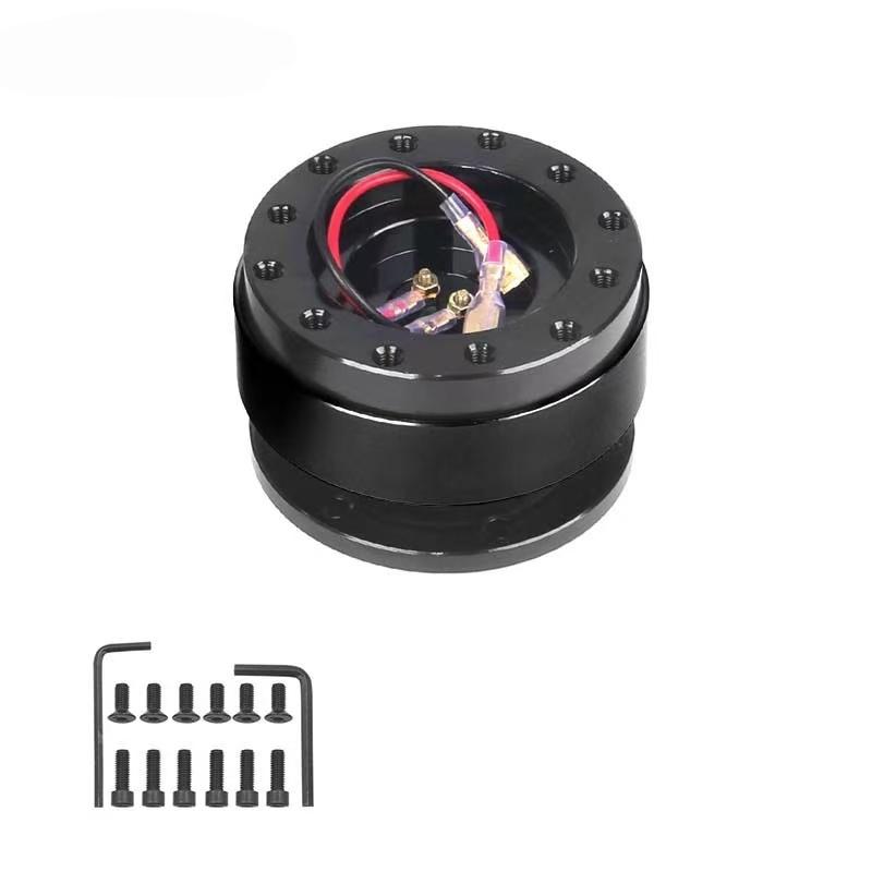 Car Modification Quick Release Steering Wheel Hub Adapter 6 Hole Snap Off Boss Kit Aluminium