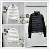 Autumn and Winter mMongolian Stand-up Collar Wool Knitted Splicing Light Down Jacket Women's Short Light Goose Down Jacket