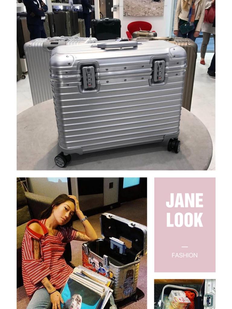 18-Inch Men's Aluminum-Magnesium Alloy Camera Carry-On Suitcase