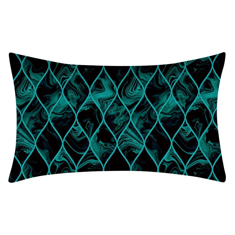 Nordic Teal Home Decor 30*50 Embrace Pillowcase Geometric Leaf Pillowcase Modern Sofa Living Room Car Chair Cushion Cover