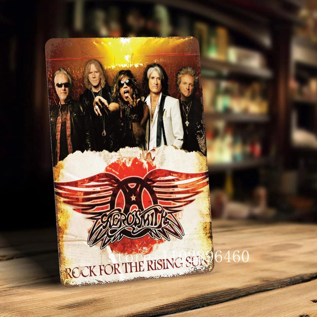 Aerosmith Band Metal Plaques & Signs wall decor Vintage Tin Signs Captain Metal Poster Decor for Bar Pub Club Wall Decoration