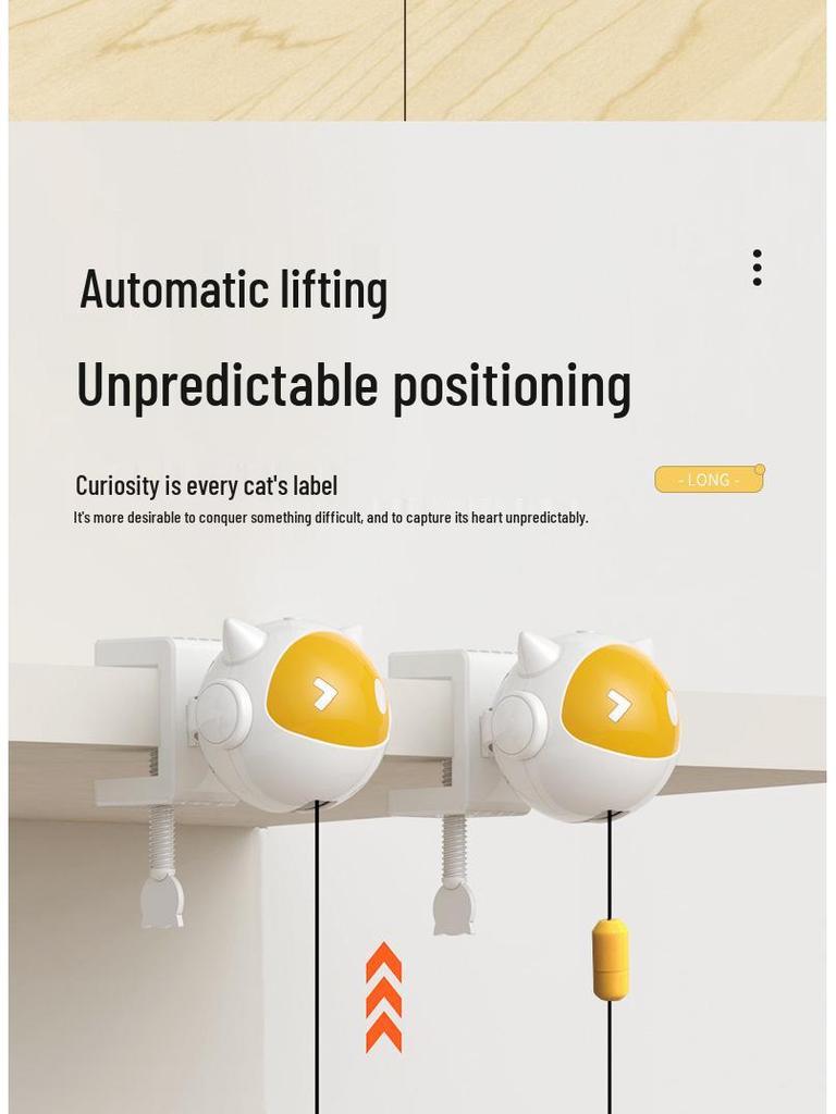Smart Telescopic Electric Cat Teasing Toy with Integrated Lifting Ball