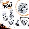 Set of Six Skull Design Dice for Party Games Tabletop Gaming Accessories Halloween Themed Game Dice Set for Casual and Themed Events