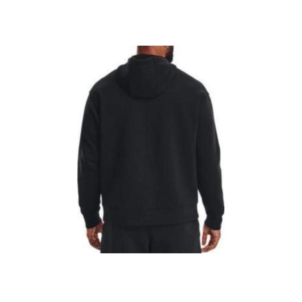 Under Armour FW22 Einfarbiger Logo-Zip-Hoodie Langarm Herren-Oberteile Schwarz 1373801-001