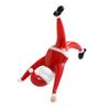 Yousheng Santa Claus Yoga Glass Ornament Desktop Art Figurine Healthy Humorous Holiday Decor Glass Art Ornament