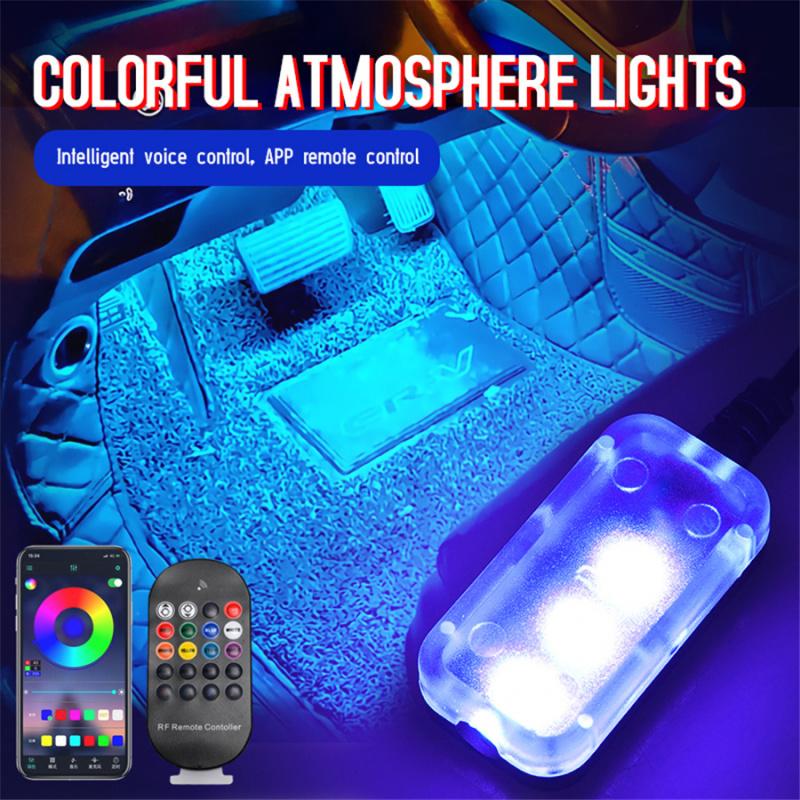 Rgb App Wireless Remote Music Control Car Decoration/Backlight/Atmosphere Lights