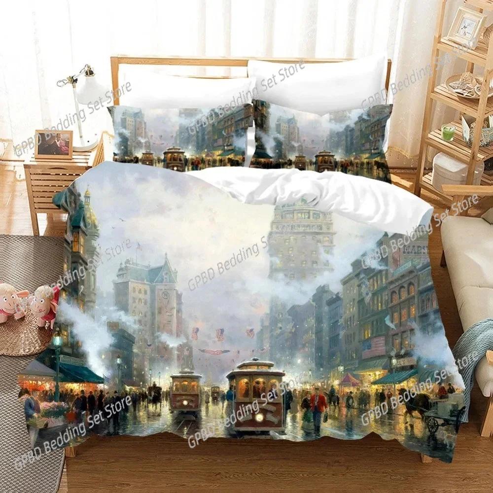 Comforter 3D Print Oil Painting Van Gogh Star Sky 3D Bedding Set Comforter Linen S Home Decor Single Double Twin