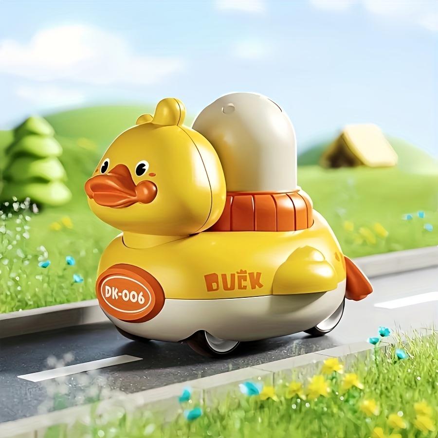 Adorable Push Toy Duck Car, Little Yellow Duck Press and Go Sliding Vehicle,No Battery Required,Durable ABS Material, Teen Birthday Party Holiday Gift