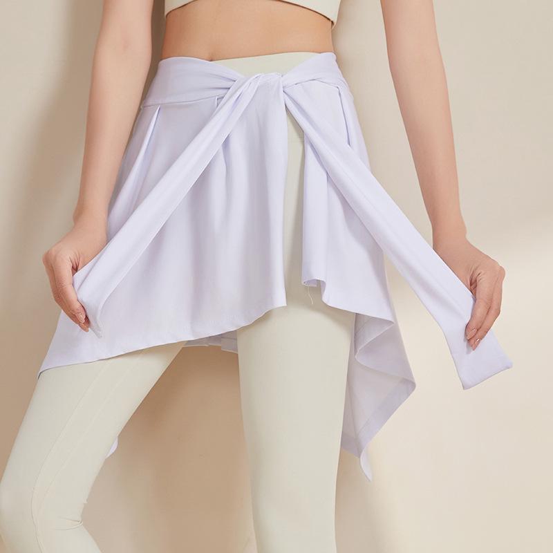 Tie-Up Wrap Dress: Anti-Exposure One-Piece for Yoga, Fitness, Dance, and Outerwear