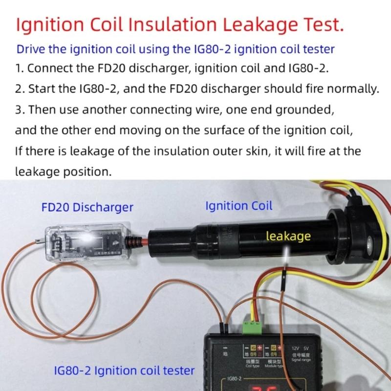 Professional Automotive Ignition Coil Tester with 98% Accuracy for Rapid Diagnosis of Gas and Natural Gas Vehicles Featu