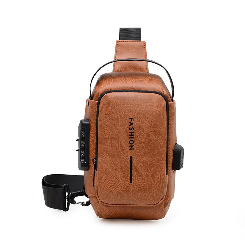 Men's Chest Bag Large Capacity Crossbody Bag Multi-functional Handbag