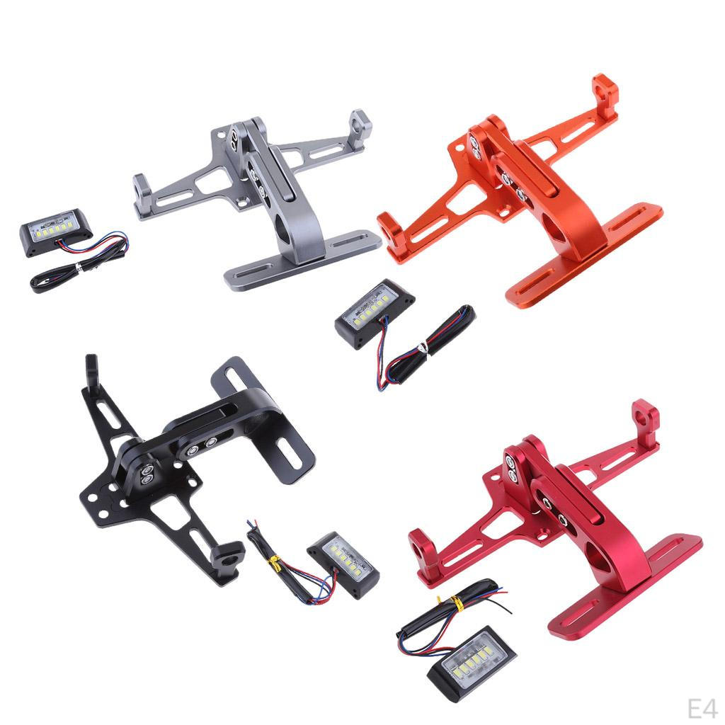 1 Piece Adjustable License Plate Holder Chassis Components with LED Light