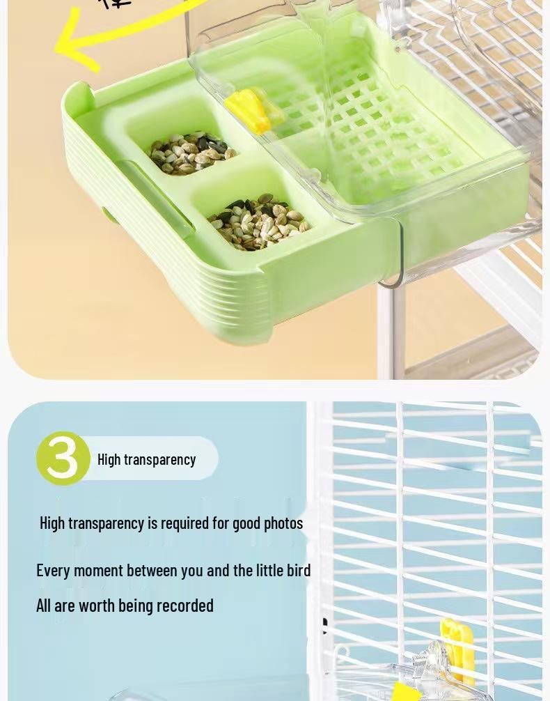 Parrot Bath Box: Shower Device for Cockatiels, Budgerigars, and Small Birds