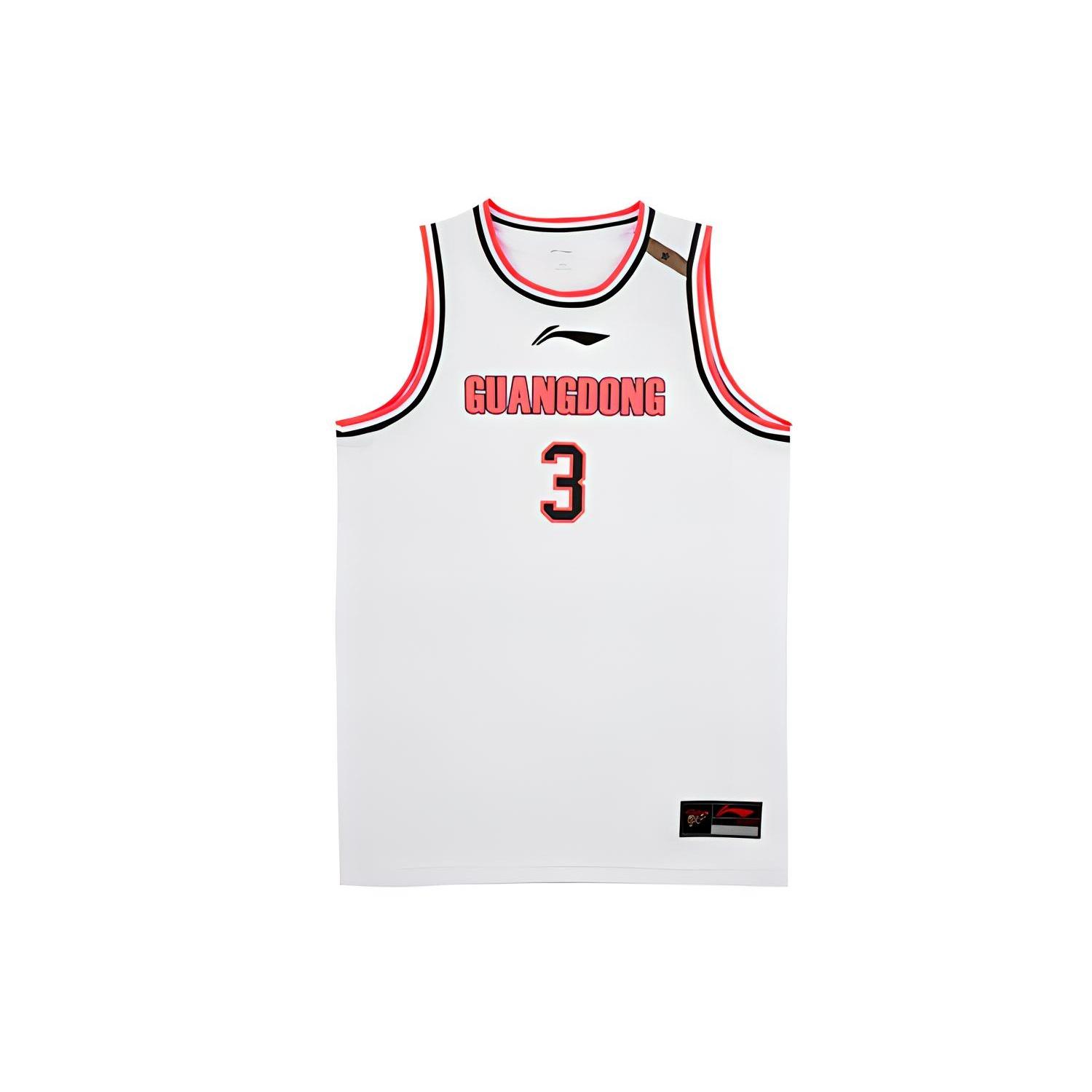 Li-Ning CBA Guangdong Basketball Jersey White Red Men s AAYR447-1 XXXL