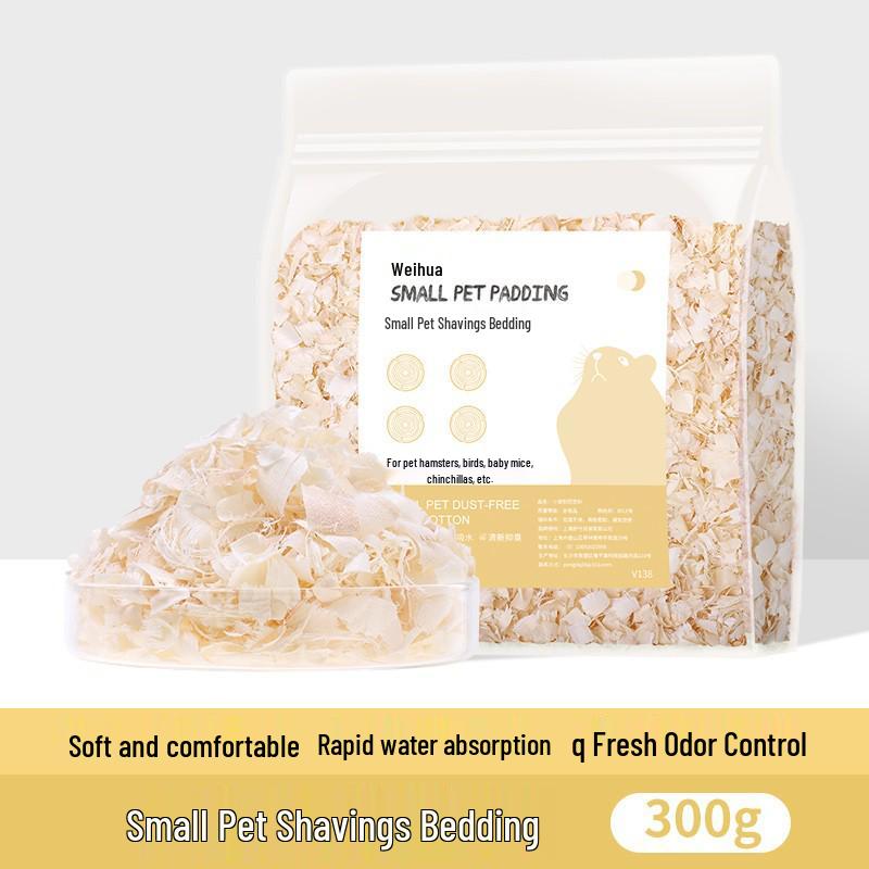 Deodorizing Aspen Wood Shavings & Cotton Bedding for Hamsters and Chinchillas - Low Dust, Cozy Winter Supplies