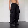 Men American Quick Dry Cargo Pants, Summer New Parachute Pants, Women High Waist Wide Leg Casual Sports Long Trousers
