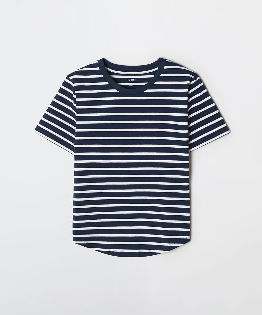 Seupao [Cotton Spandex] Semi-Crop Slim Short Sleeve Tee_Sprwg25G01