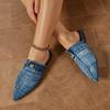 Fashion Women Slippers Pointed Toe Flats Fashion Sandals Retro Casual Designer Shoes 2025 Trend Walking Cozy Hone Slippers Slides Women