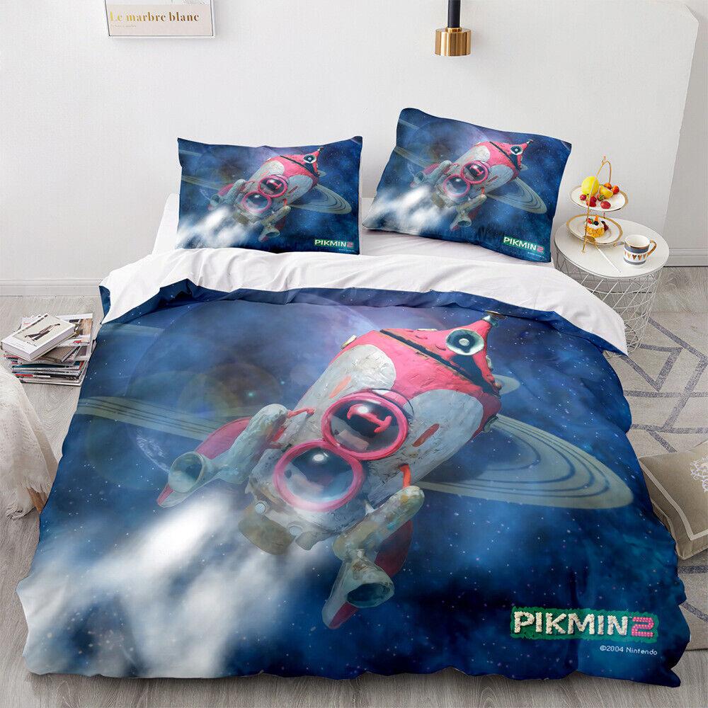 Game Pikmin Bedding Sets Hocotate Olimar Comforter Quilt Bed Cover Duvet Cover Pillow Case 2-3 Pieces Sets Kids Adult Size