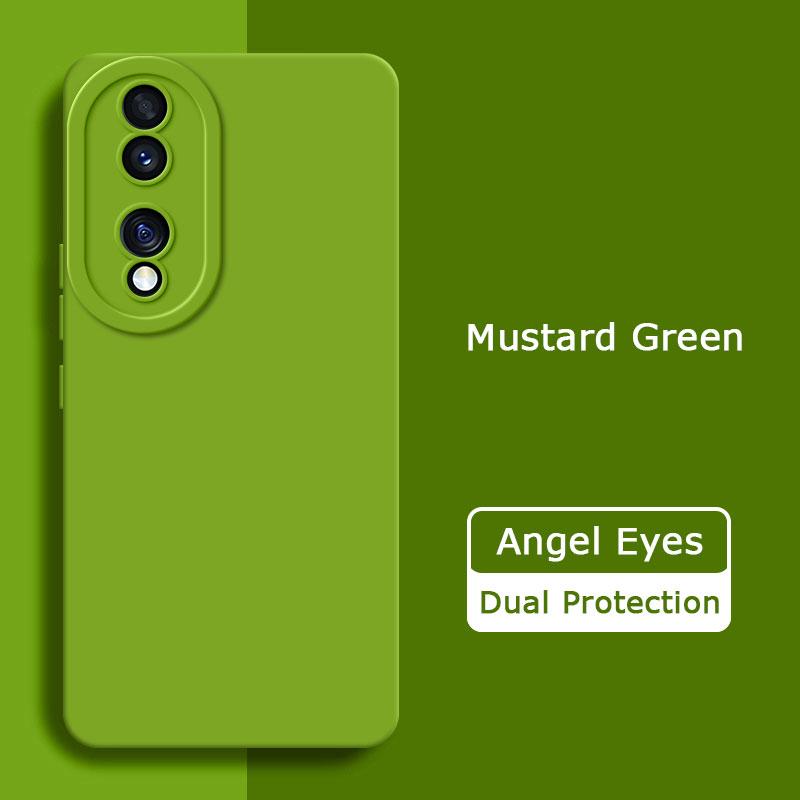 Angel Eyes Square Liquid Silicone Phone Case for Honor 70 Pro Plus 360 Protective Soft Shockproof Cover Honor70 70Pro Luxury Bag