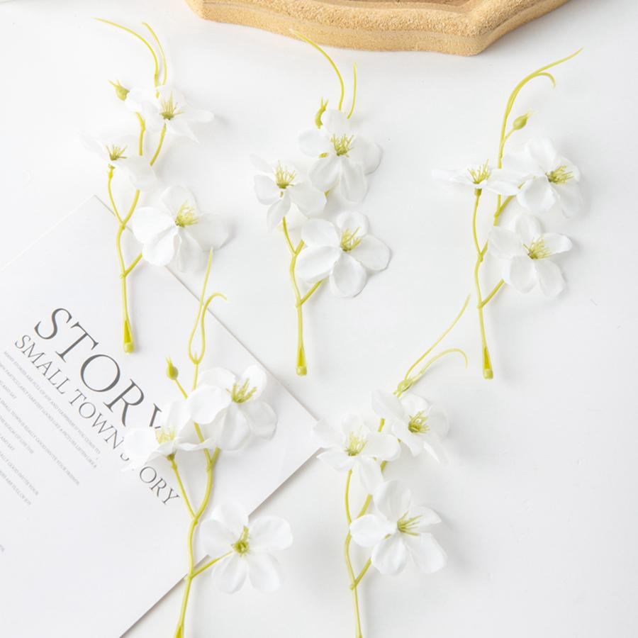 10/30Pcs Silk Artificial Flowers Plum Blossom Diy Gift Scrapbook Decor Festival Home Outdoor Garden Arch Wedding Bridal Bouquets