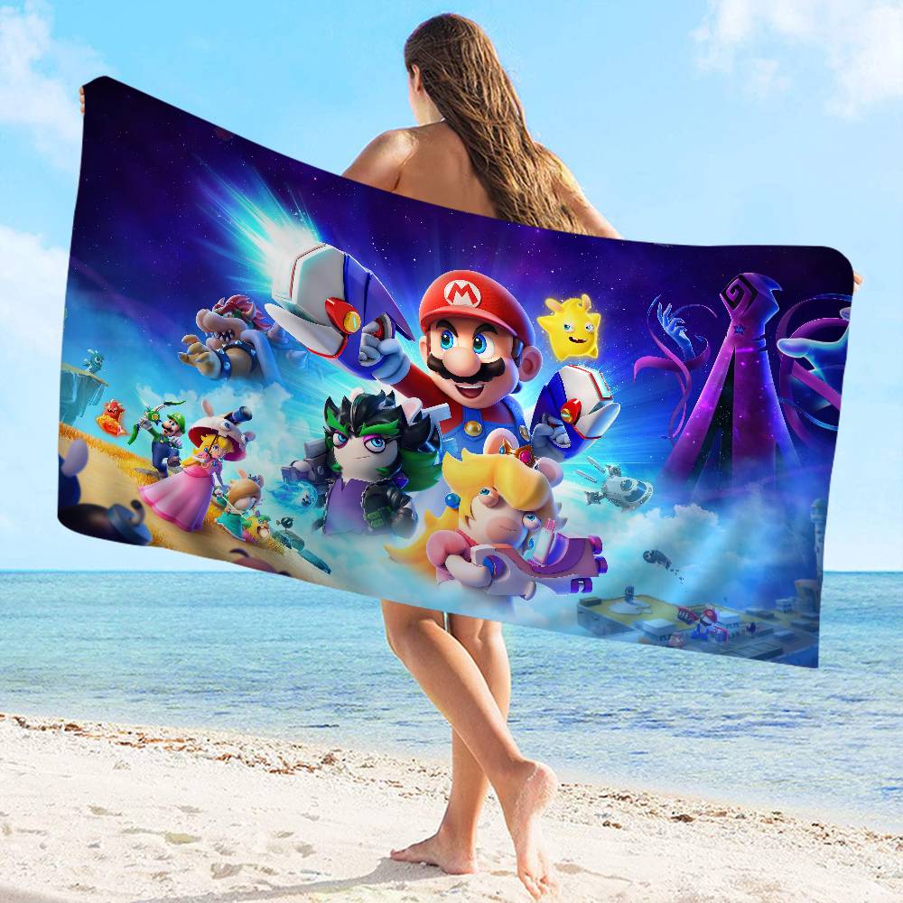 Super Game M-Marios Microfiber Beach Towel Absorbent Quick dry Soft Yoga Swimming Resort Mountain Climbing Towel