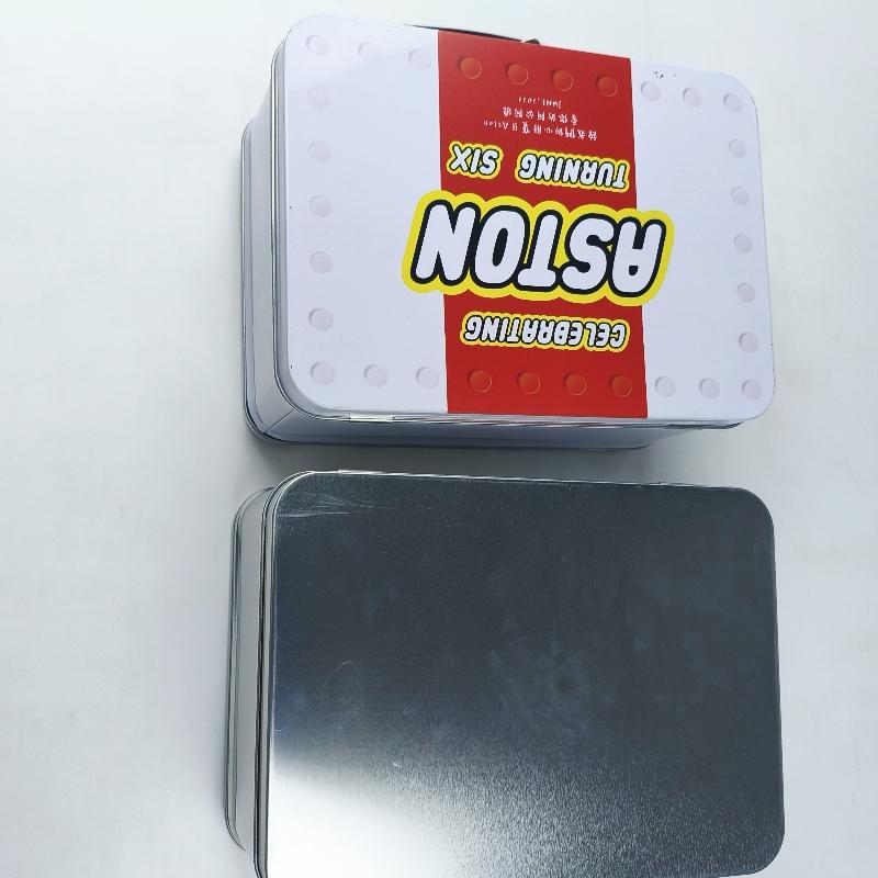 Retro Portable Rectangular Snack/Cosmetics/Office Supplies Multi-Functional Storage and Organizing Tin Box