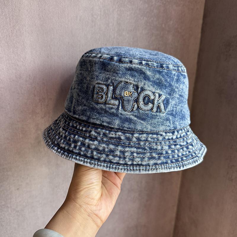 

Denim Bucket Hat For Women With Breathable Cotton Material Summer Sun Protection Stylish Casual темно-синього кольору