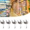 10Pcs Pegboard Hooks Straight Upturned Design Iron Shelf Display Hangers for Supermarkets Home Organization