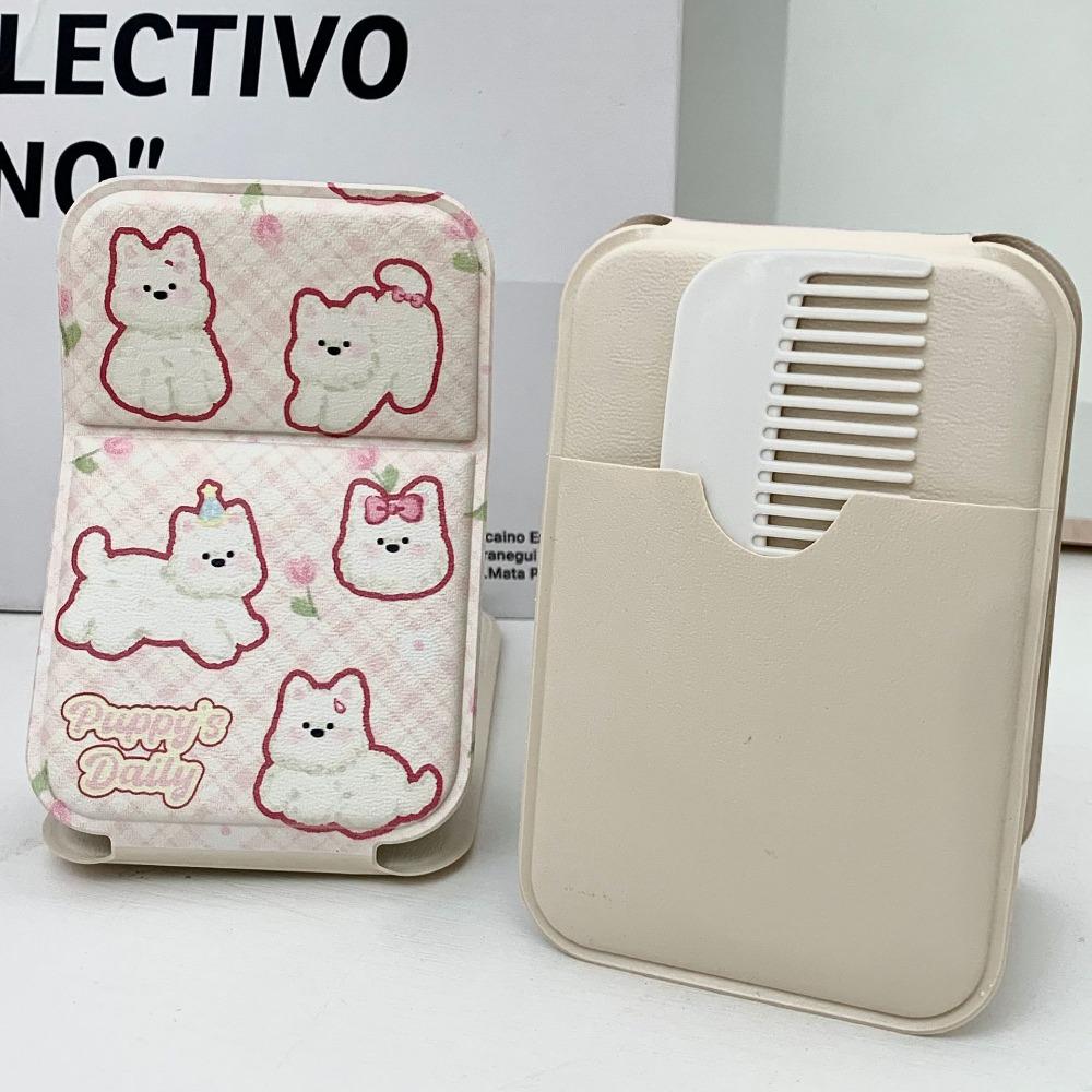 

Tulip Flower Bowknot Cute Desktop Stand Mirror Dog Cat Pocket Make-up Mirror Cosmetic Tools Cat