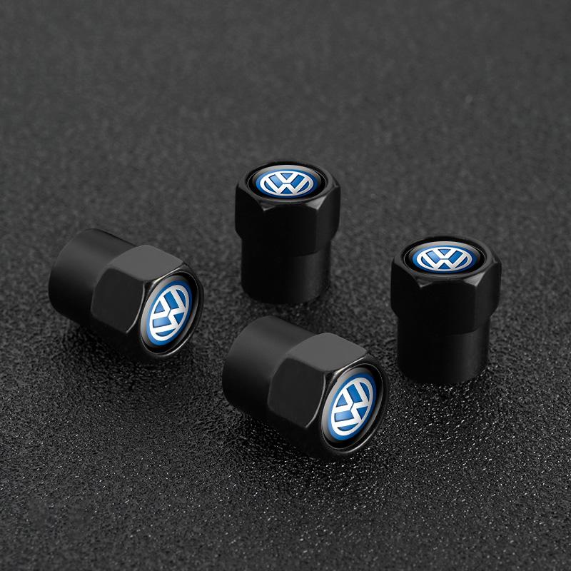 For Volkswagen b34pcs Styling Wheel Tire Valve Air Stem Cap Duust For Volkswagen VW GTI Golf Polo Tiguan Beetle Passat Sagitar Jetta E-golf T-roc