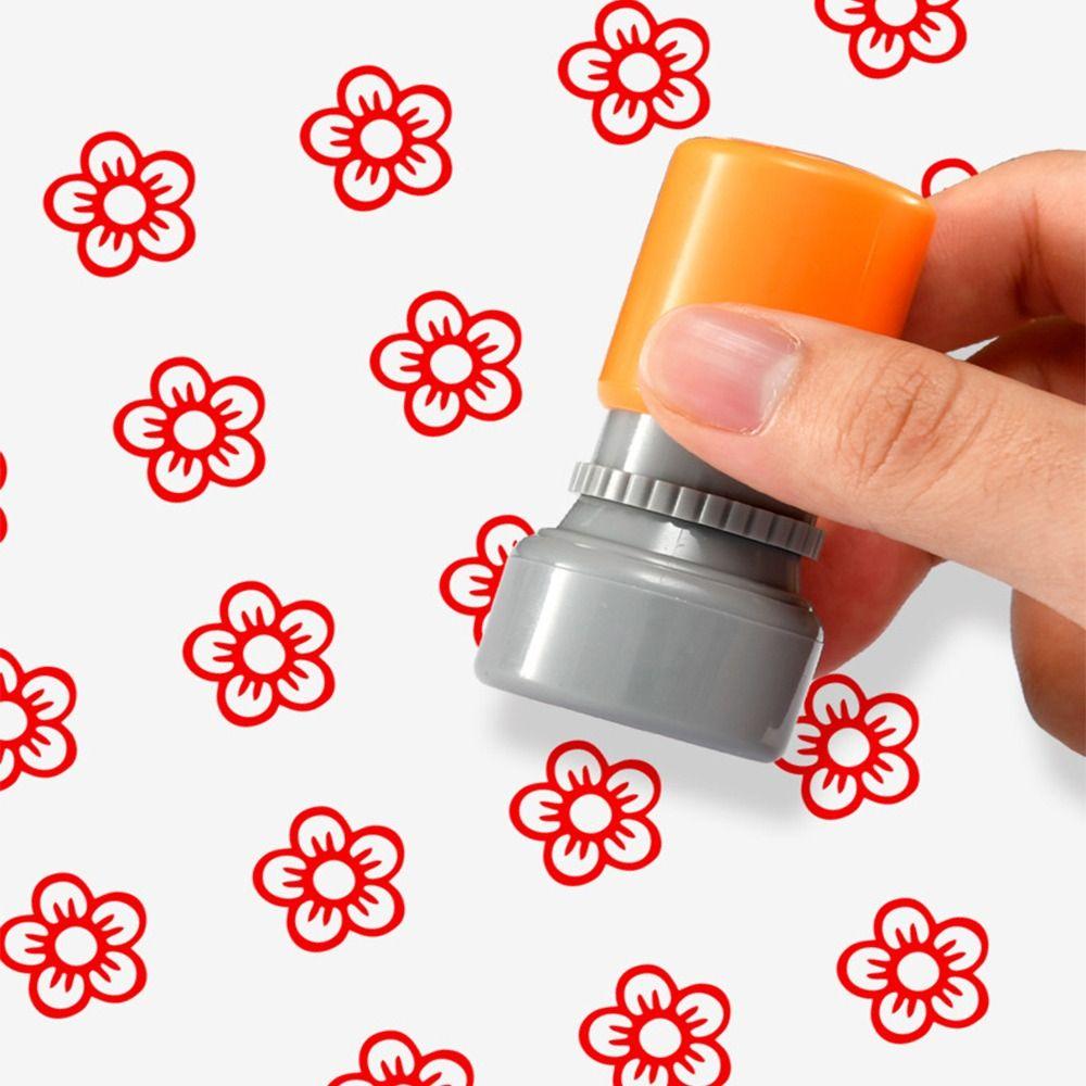 DIY Drawing Toy Star Grading Stamp Self Inking Teacher Review Stamp Rewards Flower Stamp  School